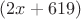 $(2x+619)$