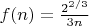 $f(n)=\frac{2^{2/3}}{3n}$