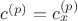 $c^{(p)} = c_x^{(p)}$