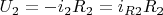 $U_2=-i_2 R_2 = i_{R2}R_2$