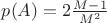 $p(A) = 2 \frac{M-1}{M^2}$