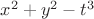 $x^2 + y^2 - t^3$