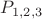 $P_{1,2,3}$