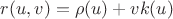 $r(u,v)=\rho(u)+vk(u)$