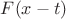 $F(x-t)$