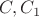 $C,C_1$