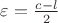 $\varepsilon=\frac{c-l}{2}$