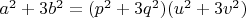 $a^2+3b^2=(p^2+3q^2)(u^2+3v^2)$