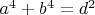 $a^4+b^4=d^2$