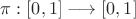 $\pi:[0,1] \longrightarrow [0,1]$