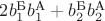 $2 b^{\text{Б}}_{1} b^{\text{А}}_{1} + b^{\text{Б}}_{2} b^{\text{А}}_{2}$