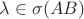 $\lambda\in\sigma(AB)$