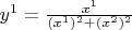 $y^1 = \frac{x^1}{(x^1)^2+(x^2)^2}$