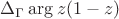 $\Delta_\Gamma \arg z(1-z)$