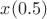 $x(0.5)$