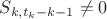 $S_{k,t_k-k-1}\neq 0$