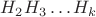 $H_{2}H_{3}\ldots H_{k}$