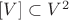 $[V] \subset V^2$