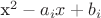 x^2-a_ix+b_i