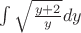 $\int \sqrt{\frac{y+2}{y}} dy$