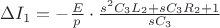 $\Delta{I_1} = - \frac{E}{p}\cdot{\frac{s^2C_3L_2+sC_3R_2+1}{sC_3}}$