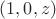 $(1,0,z)$