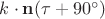 $k\cdot\mathbf{n}(\tau+90^\circ)$