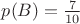 $ p(B)= \frac{7}{10} $