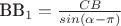 BB_1=\frac{CB}{sin(\alpha-\pi)}
