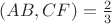 $(AB,CF)=\frac23$