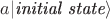 $a|\textit{initial state}\rangle$
