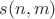 $s(n,m)$ $s(n,m)$