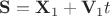 ${\bf S}={\bf X}_1+{\bf V}_1t$