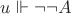 $u\Vdash\neg\neg A$ $u\Vdash\neg\neg A$