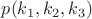 $p(k_1,k_2,k_3)$
