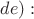$de):$