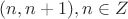 $(n,n+1),n\in Z$
