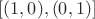 $[(1, 0), (0, 1)]$