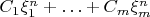 $C_1 \xi_1^n + \ldots + C_m \xi_m^n$