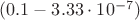$(0.1-3.33\cdot10^{-7})$