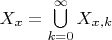 $X_{x}=\bigcup\limits_{k=0}^{\infty}X_{x,k}$