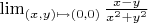\lim_{(x,y) \mapsto (0,0)} \frac{x-y}{x^2+y^2}