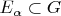 $E_\alpha\subset  G$