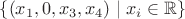 $\{(x_1,0,x_3,x_4)\mid x_i\in\mathbb R\}$
