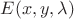 $E(x,y,\lambda)$