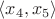 $\langle x_4,x_5 \rangle $