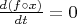 $\frac{d(f \circ x)}{dt} = 0$