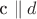 c \parallel d