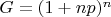$G=(1+np)^n$