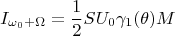 $$I_{\omega_0+\Omega}=\frac 1 2 SU_0\gamma_1(\theta)M$$
